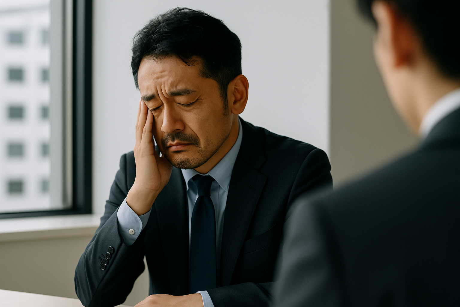 悩む社長(Before)
