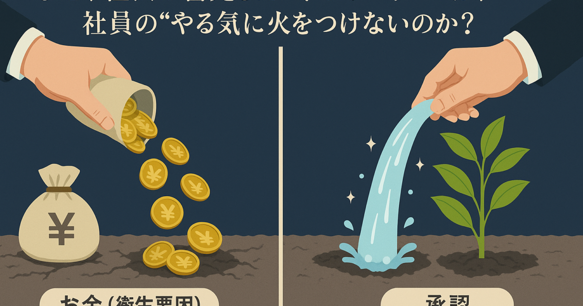 『なぜ、社長が奮発した“冬のボーナス”は、社員の“やる気”に火をつけないのか？～お金（衛生要因）と「承認」（動機づけ要因）の決定的な違い～』